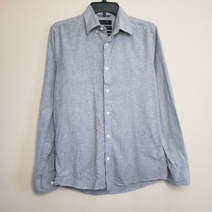 Nordstrom mens shop trim fit stretch Oxford button down shirt S